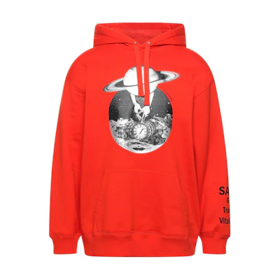 Valentino Red Cotton Graphic Print Loose Drawstring Hoodie 3MF09C60P-18R