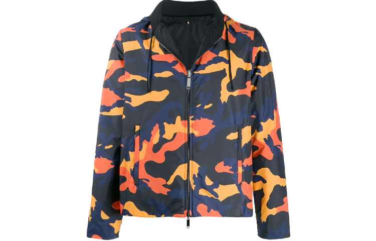 Valentino Reversible Camo Print Hooded Jacket TV3CI2N05BD13V
