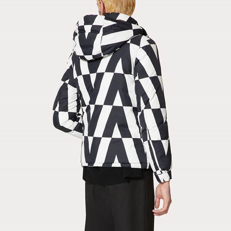 Cheap Chaqueta Reversible Valentino de Plumas para Hombre - Negro/Blanco. WV0CNA337WPT26