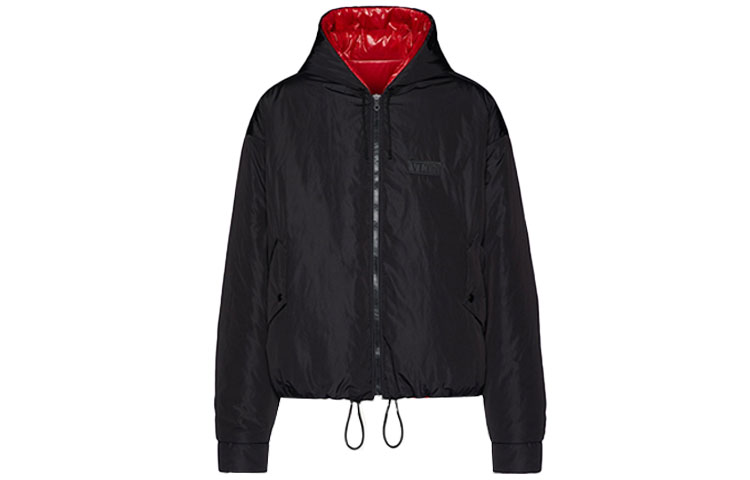 Valentino Reversible Nylon Hooded Jacket Black VV3CII7070U0NR
