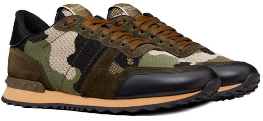 Valentino華倫天奴 Rockrunner 網格布 低幫 運動休閒鞋 男款 綠迷彩 Lookbook Valentino華倫天奴 Rockrunner 網格布 低幫 運動休閒鞋 男款 綠迷彩