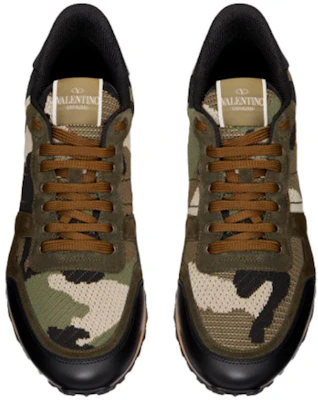 Valentino華倫天奴 Rockrunner 網格布 低幫 運動休閒鞋 男款 綠迷彩 Shop Valentino華倫天奴 Rockrunner 網格布 低幫 運動休閒鞋 男款 綠迷彩