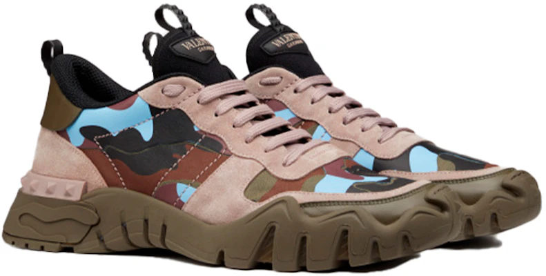 華倫天奴 Rockrunner Plus 迷彩運動鞋 棕色 Lookbook 華倫天奴 Rockrunner Plus 迷彩運動鞋 棕色