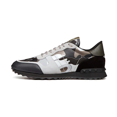 Valentino Rockrunner Rockstud Lace 'Grey Black Camo'