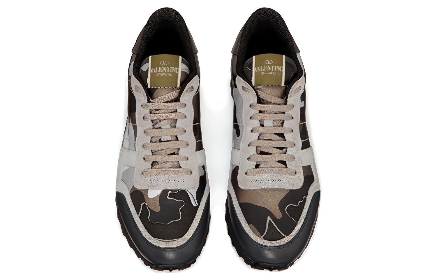 Shop Valentino Rockrunner Rockstud Lace 'Kelabu Hitam Camo' RY2S0723XVU-IJ7