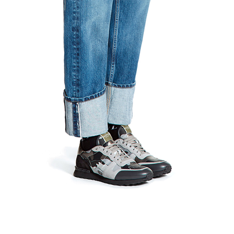 Details for Valentino Rockrunner Rockstud Lace 'Kelabu Hitam Camo' RY2S0723XVU-IJ7