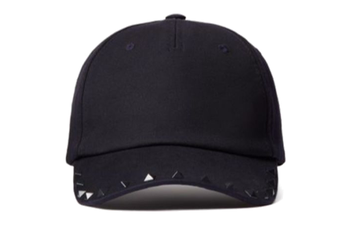 Valentino Rockstud Detail Cotton Cap Navy Blue  Baseball Hat. 4Y2HDA10FAE