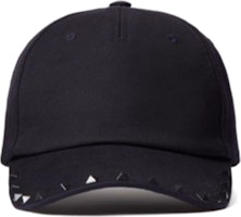Valentino Rockstud Detail Cotton Cap Navy Blue Baseball Hat. 4Y2HDA10FAE Valentino Rockstud Detail Cotton Cap Navy Blue Baseball Hat. 4Y2HDA10FAE