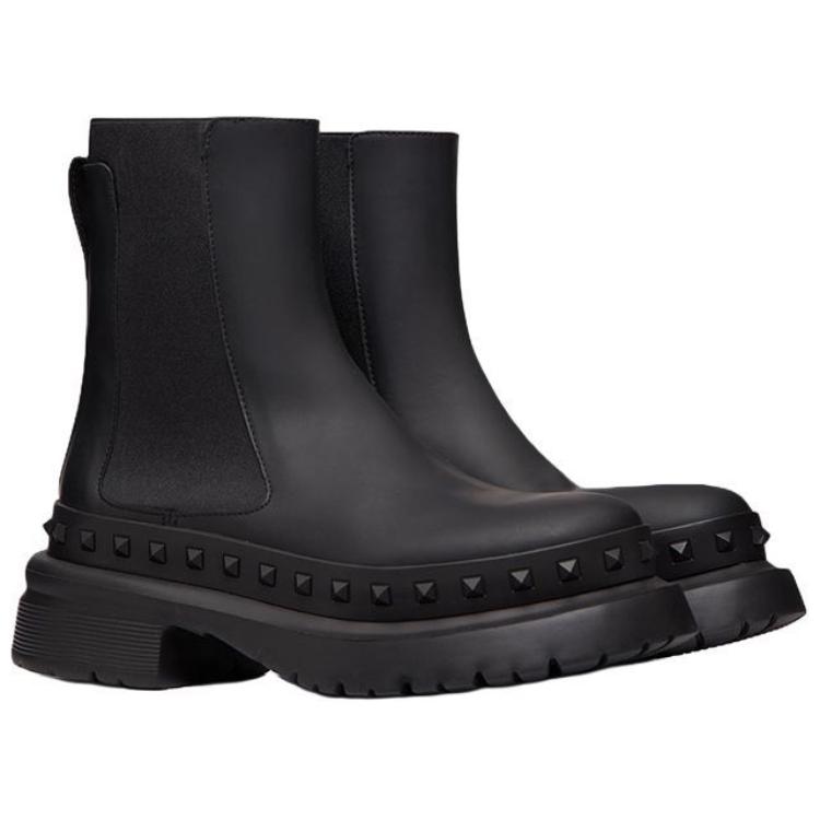 Lookbook Valentino 经典铆钉M-Way黑色踝靴 3Y2S0H33-GZZ-0NO