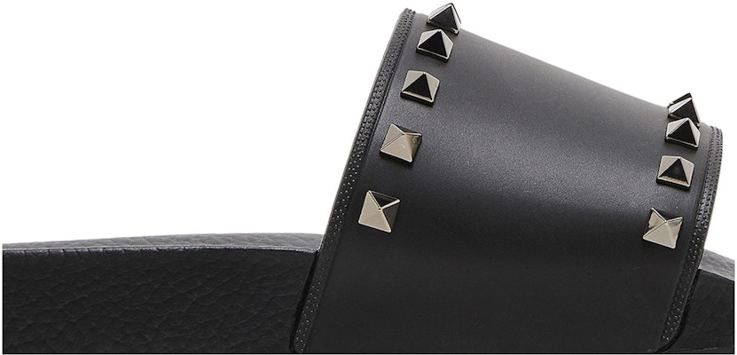 Valentino Rockstud Rubber Slider Sandal 'Black' XY2S0873JGC-0NO Order Valentino Rockstud Rubber Slider Sandal 'Black' XY2S0873JGC-0NO