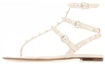 Buy Valentino Rockstud T-Strap Selipar Rata 'Putih' VW0S0812YPXI16