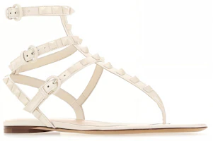 Lookbook Sandal Datar Valentino Rockstud T-Strap 'Putih' VW0S0812YPXI16