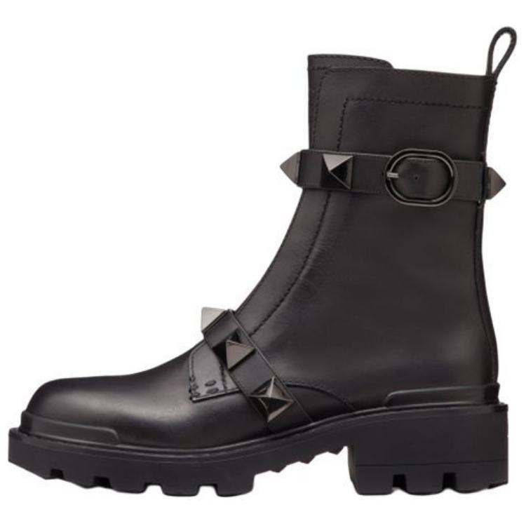 Valentino Roman Stud 40MM Combat Boot 'Black'