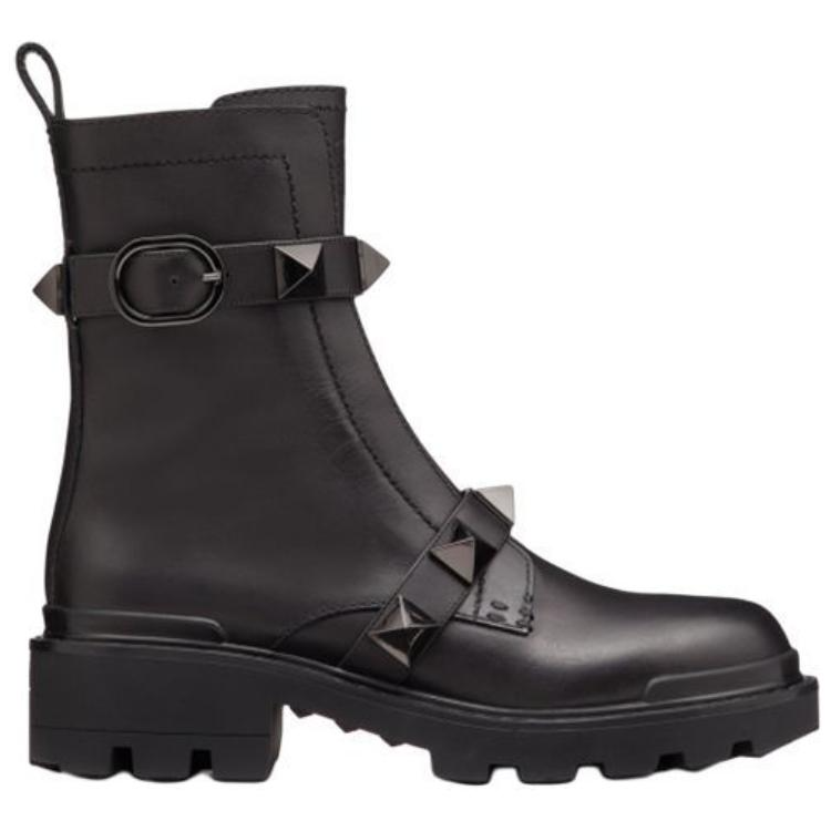 Valentino Roman Stud 40MM Combat Boot 'Black' 圖 2