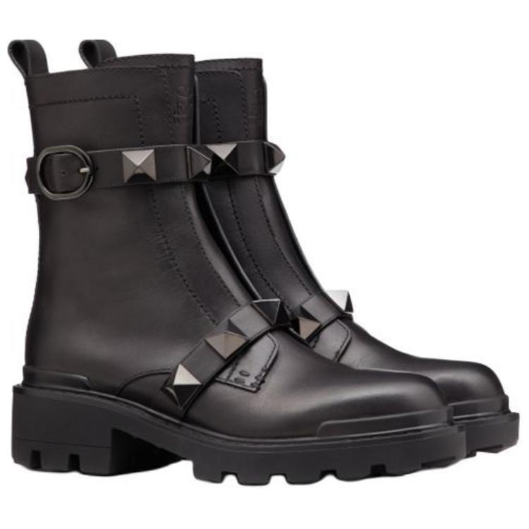 Valentino Roman Stud 40MM Combat Boot 'Black' 圖 3