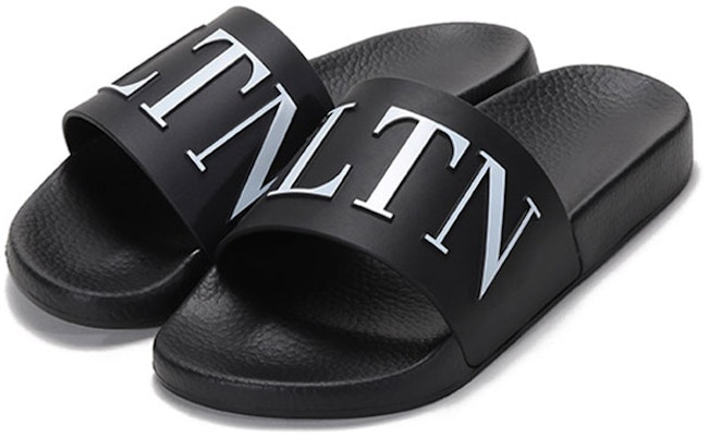 Valentino Selipar Getah 'Logo Cetakan Hitam dan Putih' VY2S0873SYE0NI Lookbook Valentino Selipar Getah 'Logo Cetakan Hitam dan Putih' VY2S0873SYE0NI