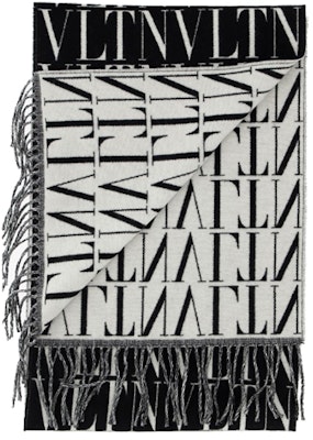Valentino 围巾 黑白配色 WY2ER033QQB-0NI Lookbook Valentino 围巾 黑白配色 WY2ER033QQB-0NI