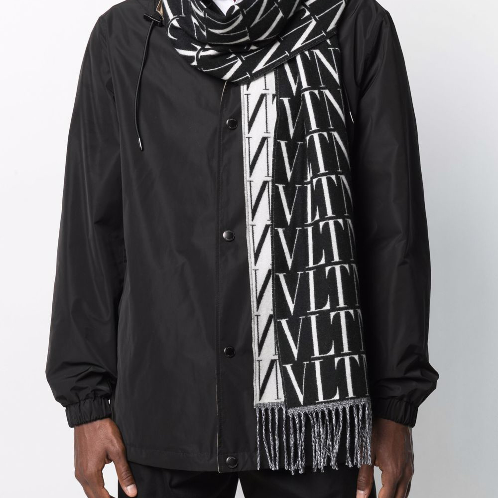 Shop Valentino 围巾 黑白配色 WY2ER033QQB-0NI
