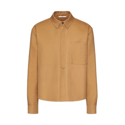 Valentino Single-Breasted Casual Jacket Tan Color 3V3CJI8087M954