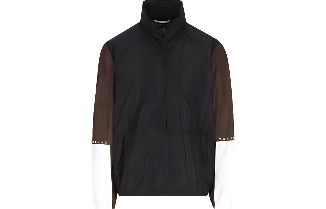 Valentino Slim Fit Zip-Up Jacket Black 3V3CIN609HRMLN