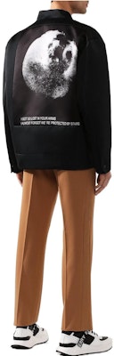 ヴァレンティノ メンズ カジュアル シングルブレスト ジャケット - ブラック TV3CIF185W414E Shop ヴァレンティノ メンズ カジュアル シングルブレスト ジャケット - ブラック TV3CIF185W414E