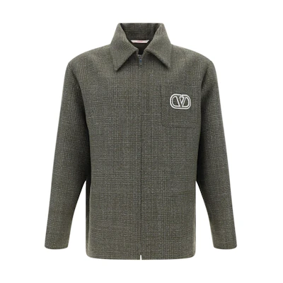 Valentino Solid Color Military Green Long-Sleeve Jacket 5V3CJK15ADR825