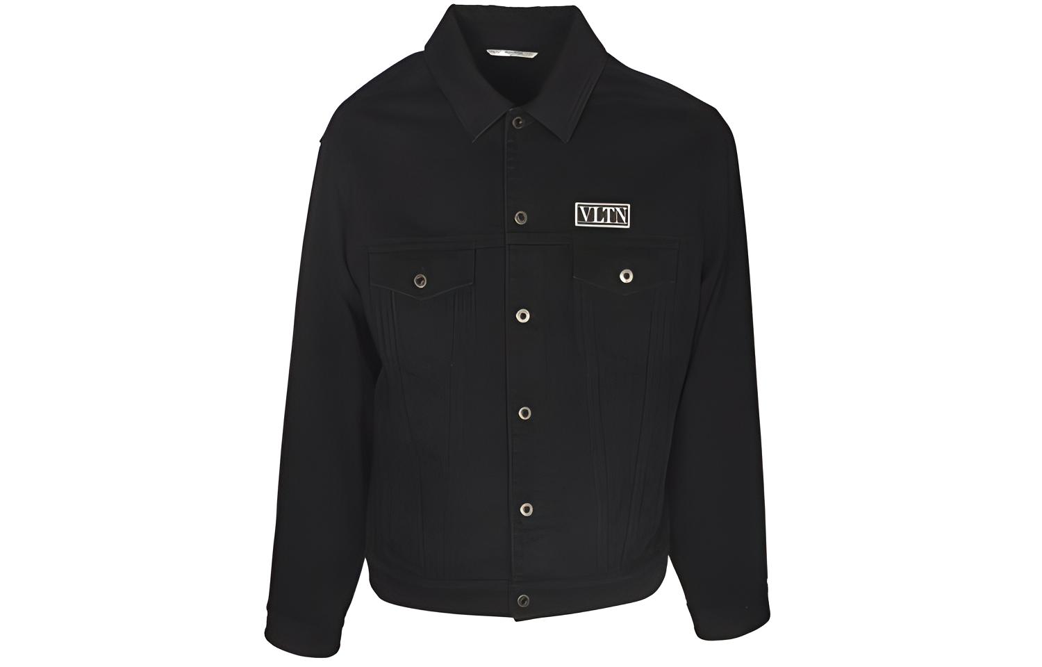 Valentino Solid Color Single-Breasted Jacket Black DC03J7270NO