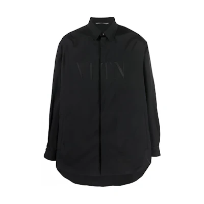 Valentino Solid Color Single-Breasted Long Sleeve Loose Jacket Men Black 3V3CIA999JE-0NO