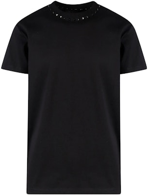 Valentino Kaos Leher Bulat Warna Solid Studded FW22 Hitam Tee 3V3MG08X959-0NO Buy Valentino Kaos Leher Bulat Warna Solid Studded FW22 Hitam Tee 3V3MG08X959-0NO