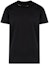 Order Valentino Kaos Leher Bulat Warna Solid Studded FW22 Hitam Tee 3V3MG08X959-0NO