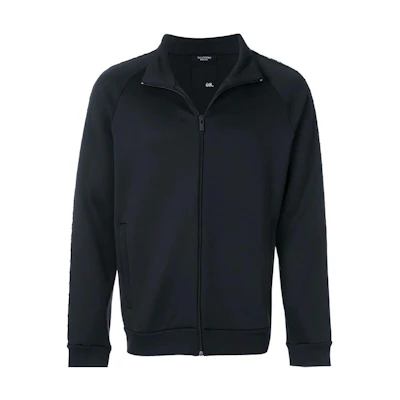 Valentino Solid Zip-Up Stand Collar Jacket Black QV3MF08U4TC