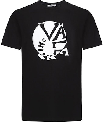 Valentino Spiral Print Kaos Hitam Crew Neck RV3MG00MIQE0NO Buy Valentino Spiral Print Kaos Hitam Crew Neck RV3MG00MIQE0NO