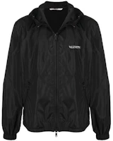 Valentino SS21 Black Casual Hooded Jacket VV3CI3685AT0NI Valentino SS21 Black Casual Hooded Jacket VV3CI3685AT0NI