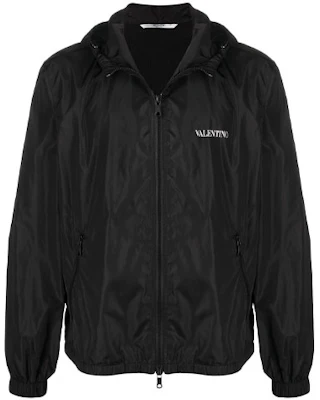 Valentino SS21 Black Casual Hooded Jacket VV3CI3685AT0NI Buy Valentino SS21 Black Casual Hooded Jacket VV3CI3685AT0NI