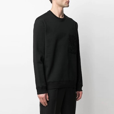 Sudadera Valentino SS21 Negra con Bolsillo de Encaje VV0MF14M7FD0NI Shop Sudadera Valentino SS21 Negra con Bolsillo de Encaje VV0MF14M7FD0NI
