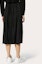 Shop Valentino SS21 Rok Hitam Logo Lipit Cut-Out Midi. VB3MD02T668N01