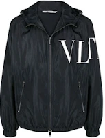 Valentino SS21 Black VLTN Logo Hooded Jacket VV3CI36871M022 Valentino SS21 Black VLTN Logo Hooded Jacket VV3CI36871M022