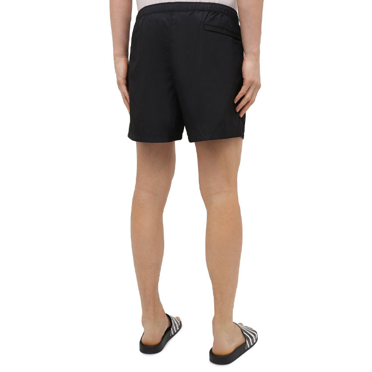 Purchase Valentino SS21 Black VLTN Print Straight Shorts VV3UH0286FN0NO