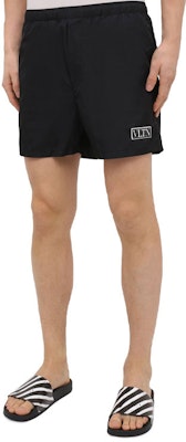 Valentino SS21 Black VLTN Print Straight Shorts VV3UH0286FN0NO Details for Valentino SS21 Black VLTN Print Straight Shorts VV3UH0286FN0NO