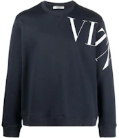 Valentino SS21 Blue Pullover Sweatshirt with Logo Print Design VV3MF10G745NB4 Valentino SS21 Blue Pullover Sweatshirt with Logo Print Design VV3MF10G745NB4