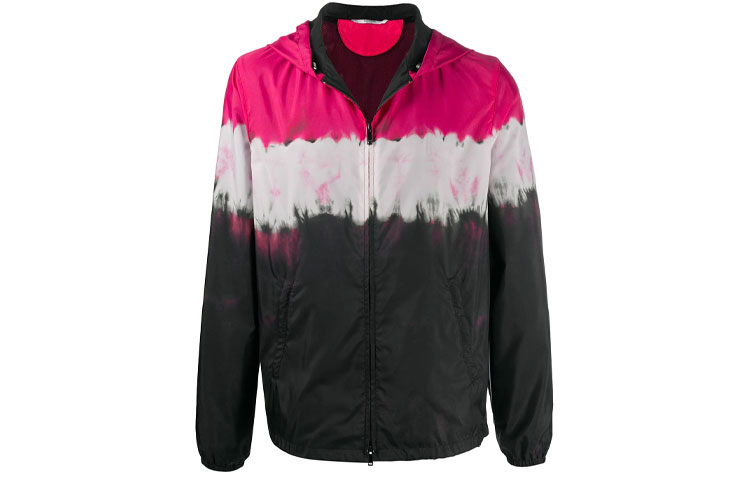 Valentino SS21 Colorblock Lightweight Zip Jacket Multicolor UV3CI3556DTA7B