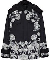 Valentino SS21 Dark Blooming Floral Print Hooded Jacket Black WV3CJF957J9U04 Valentino SS21 Dark Blooming Floral Print Hooded Jacket Black WV3CJF957J9U04