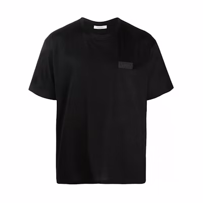 Valentino SS21 Logo Crewneck Short Sleeve T-Shirt Black VV3MG01F72JN01
