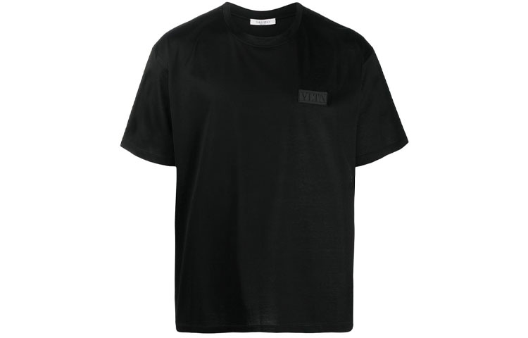 Valentino SS21 Logo Crewneck Short Sleeve T-Shirt Black VV3MG01F72JN01 圖 2