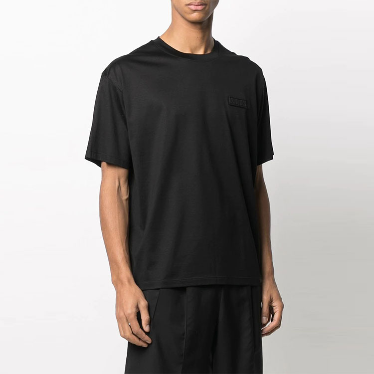 Valentino SS21 Logo Crewneck Short Sleeve T-Shirt Black VV3MG01F72JN01 圖 5