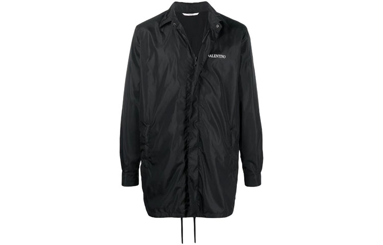 Valentino SS21 Logo Long Sleeve Jacket Men’s Black VV3CJF355AT0NI