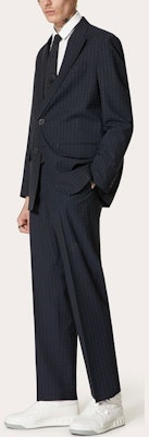 Valentino SS21 蓝色马海毛长袖纽扣西装外套 WV3CEC057H6T36 Lookbook Valentino SS21 蓝色马海毛长袖纽扣西装外套 WV3CEC057H6T36