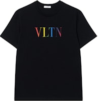 Valentino SS21 Multicolor Letter Cotton T-Shirt Men Black VV3MG10V72U20T Valentino SS21 Multicolor Letter Cotton T-Shirt Men Black VV3MG10V72U20T