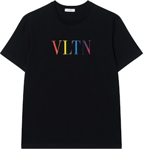 Valentino Kaos Pria Hitam SS21 Multicolor Letter Cotton VV3MG10V72U20T Buy Valentino Kaos Pria Hitam SS21 Multicolor Letter Cotton VV3MG10V72U20T