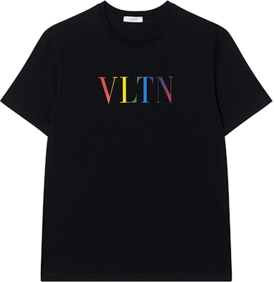 Valentino Kaos Pria Hitam SS21 Multicolor Letter Cotton VV3MG10V72U20T Buy Valentino Kaos Pria Hitam SS21 Multicolor Letter Cotton VV3MG10V72U20T